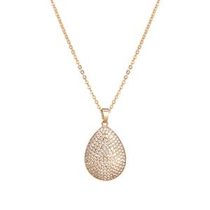 CZ Pave Teardrop Necklace